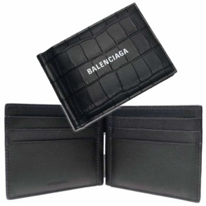 【○％OFF！】BALENCIAGA バレンシアガ マネークリップ 625819 1ROP3 / CASH FOL CARD W/B CL ブラック /2024春夏新作