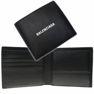 【14％OFF！】BALENCIAGA バレンシアガ メンズ二つ折り財布（小銭入れ付き） 594315 1IZI3 / CASH SQUARE FOLD COIN WALLET ブラック /定