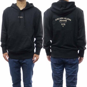 【セール 45％OFF！】CALVIN KLEIN JEANS カルバンクラインジーンズ メンズプルオーバーパーカー J324228 ブラック