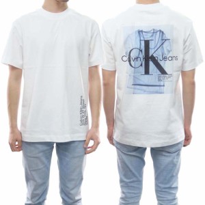 【セール 40％OFF！】CALVIN KLEIN JEANS カルバンクラインジーンズ メンズクルーネックTシャツ J30J322613 ホワイト