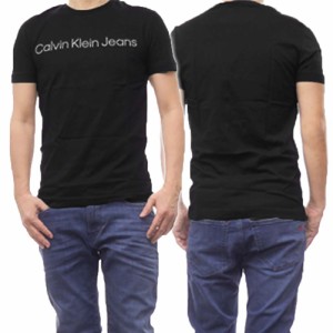 【○％OFF！】CALVIN KLEIN JEANS カルバンクラインジーンズ メンズクルーネックTシャツ J322552 ブラック /定番人気商品