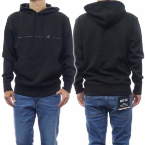 【44％OFF！】CALVIN KLEIN JEANS カルバンクラインジーンズ メンズプルオーバーパーカー J325340 ブラック /2024春夏新作