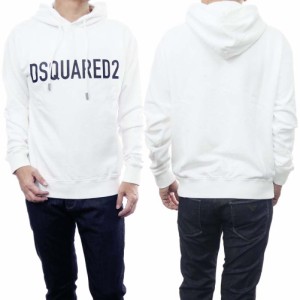 【セール 55％OFF！】DSQUARED2 ディースクエアード メンズプルオーバーパーカー S74GU0664 S25538 ホワイト