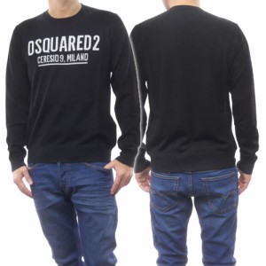 【セール 55％OFF！】DSQUARED2 ディースクエアード メンズクルーネックセーター ニット S71HA1121 S17435 ブラック