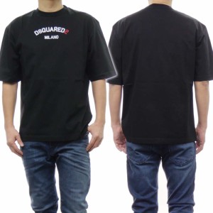 【○％OFF！】DSQUARED2 ディースクエアード メンズクルーネックTシャツ S74GD1268 S23009 / Loose Fit Tee ブラック /2024春夏新作