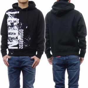 【42％OFF！】DSQUARED2 ディースクエアード メンズプルオーバーパーカー S79GU0115 S25516 / I CON Spiash Cool Fit Hoodie ブラック /2