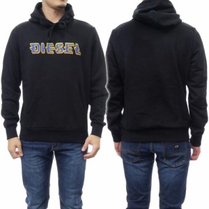 【セール 55％OFF！】DIESEL ディーゼル メンズプルオーバーパーカー A06510 0HAYT / S-GINN-HOOD-K27 ブラック