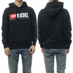 【セール 55％OFF！】DIESEL ディーゼル メンズプルオーバーパーカー A03757 0BAWT / S-GINN-HOOD-DIV ブラック