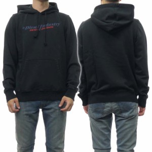 【セール 55％OFF！】DIESEL ディーゼル メンズプルオーバーパーカー A03744 0AJIH / S-GINN-HOOD-IND ブラック