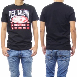 【セール 50％OFF！】DIESEL ディーゼル メンズクルーネックTシャツ A11076 0CATM / T-DIEGOR-L8 ブラック