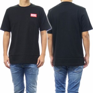 【セール 50％OFF！】DIESEL ディーゼル メンズクルーネックTシャツ A11927 0CATM / T-JUST-NLABEL ブラック