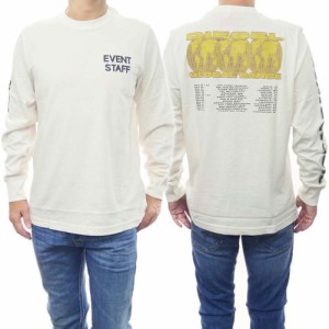 【セール 50％OFF！】DIESEL ディーゼル メンズクルーネックロングTシャツ A11088 0EFAN / T-JUST-LS-L3 オフホワイト