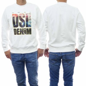 【セール 50％OFF！】DIESEL ディーゼル メンズトレーナー A11075 0JFAV / S-GINN-L3 ホワイト