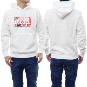 【セール 50％OFF！】DIESEL ディーゼル メンズプルオーバーパーカー A12531 0JFAV / S-GINN-HOOD-L4 ホワイト