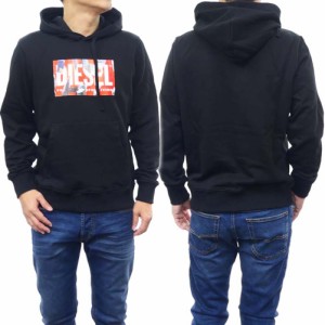 【セール 50％OFF！】DIESEL ディーゼル メンズプルオーバーパーカー A12531 0JFAV / S-GINN-HOOD-L4 ブラック