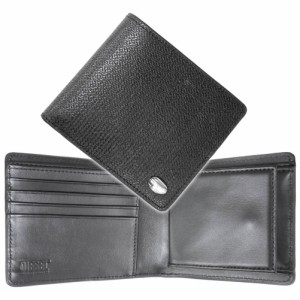 【セール 45％OFF！】DIESEL ディーゼル メンズ二つ折り財布（小銭入れ付き） X09665 P5588 / BI-FOLD COIN S 3D ブラック