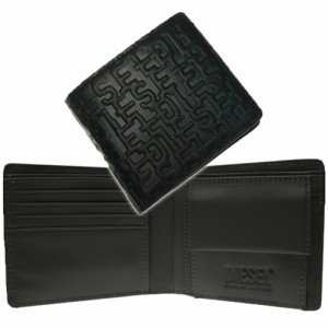 【セール 45％OFF！】DIESEL ディーゼル メンズ二つ折り財布（小銭入れ付き） X09338 P0556 / BI-FOLD COIN S ブラック