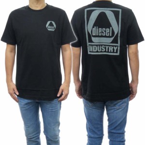 【セール 45％OFF！】DIESEL ディーゼル メンズクルーネックTシャツ A09678 0CATM / T-JUST-G15 ブラック