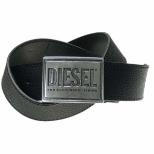 【セール 50％OFF！】DIESEL ディーゼル メンズレザーベルト X08893 P0396 / B-GRAIN 2 ブラック /定番人気商品