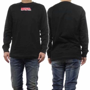 【36％OFF！】DIESEL ディーゼル メンズクルーネックロングTシャツ A12517 0GRAI / T-JUST-LS-K2 ブラック /2024春夏新作