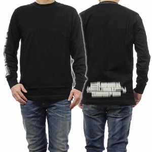 【36％OFF！】DIESEL ディーゼル メンズクルーネックロングTシャツ A12352 0QIAM / T-JUST-LS-N7 ブラック /2024春夏新作