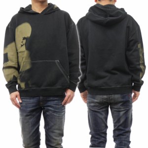 【36％OFF！】DIESEL ディーゼル メンズスウェットパーカー A12179 0SNAZ / S-BOXT-HOOD-N4 ブラック /2024春夏新作