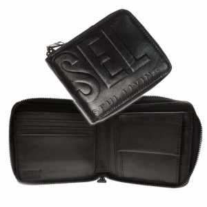 【27％OFF！】DIESEL ディーゼル メンズ二つ折り財布（小銭入れ付き） X09896 P0503 / DSL 3D BI-FOLD COINS ブラック /2024春夏新作