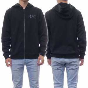 【セール 50％OFF！】EMPORIO ARMANI エンポリオアルマーニ EA7 メンズジップアップパーカー 6LPM82 PJARZ ブラック