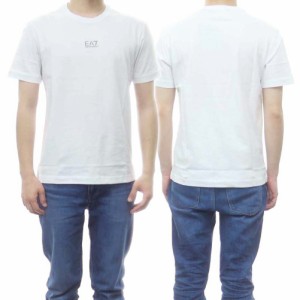 【セール 55％OFF！】EMPORIO ARMANI エンポリオアルマーニ EA7 メンズクルーネックTシャツ 3LPT27 PJ7CZ ホワイト