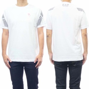 【セール 50％OFF！】EMPORIO ARMANI エンポリオアルマーニ EA7 メンズクルーネックTシャツ 3RPT03 PJ3BZ ホワイト