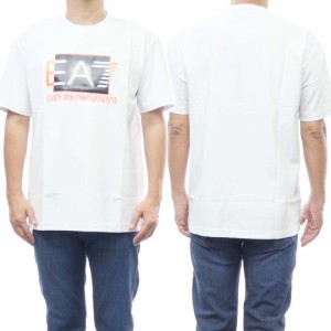 【セール 50％OFF！】EMPORIO ARMANI エンポリオアルマーニ EA7 メンズクルーネックTシャツ 3RPT02 PJNUZ ホワイト