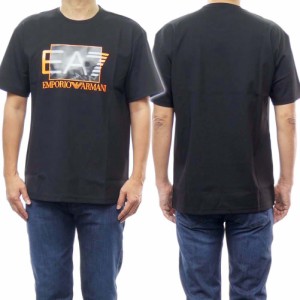 【セール 50％OFF！】EMPORIO ARMANI エンポリオアルマーニ EA7 メンズクルーネックTシャツ 3RPT02 PJNUZ ブラック