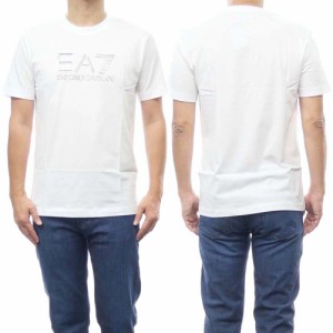 【セール 50％OFF！】EMPORIO ARMANI エンポリオアルマーニ EA7 メンズクルーネックTシャツ 3RPT71 PJM9Z ホワイト
