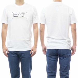 【セール 50％OFF！】EMPORIO ARMANI エンポリオアルマーニ EA7 メンズクルーネックTシャツ 3RPT20 PJM9Z ホワイト