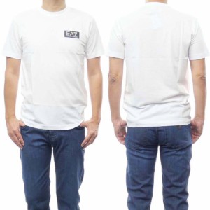 【セール 50％OFF！】EMPORIO ARMANI エンポリオアルマーニ EA7 メンズクルーネックTシャツ 3RPT19 PJM9Z ホワイト