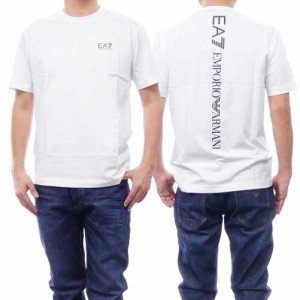 【○％OFF！】EMPORIO ARMANI エンポリオアルマーニ EA7 メンズクルーネックTシャツ 8NPT18 PJ02Z ホワイト /2024春夏新作