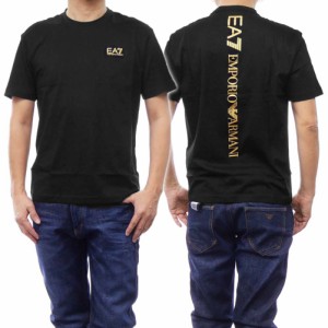 【○％OFF！】EMPORIO ARMANI エンポリオアルマーニ EA7 メンズクルーネックTシャツ 8NPT18 PJ02Z ブラック /2024春夏新作