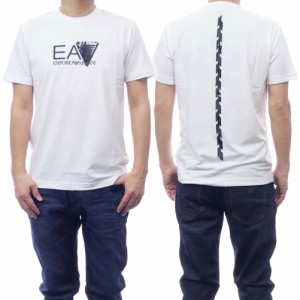 【○％OFF！】EMPORIO ARMANI エンポリオアルマーニ EA7 メンズクルーネックTシャツ 3DPT36 PJULZ ホワイト /2024春夏新作