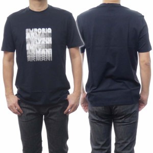 【セール 45％OFF！】EMPORIO ARMANI エンポリオアルマーニ メンズクルーネックTシャツ 3R1TDE 1JPZZ ネイビー