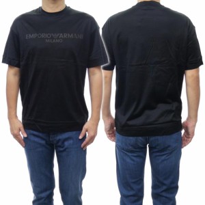 【セール 45％OFF！】EMPORIO ARMANI エンポリオアルマーニ メンズクルーネックTシャツ 3R1TDF 1JUVZ ブラック