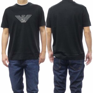 【32％OFF！】EMPORIO ARMANI エンポリオアルマーニ メンズクルーネックTシャツ 3D1TD4 1JUVZ ブラック /2024春夏新作