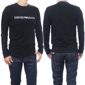 【28％OFF！】EMPORIO ARMANI エンポリオアルマーニ メンズクルーネックロングTシャツ 8N1TN8 1JPZZ ブラック /定番人気商品