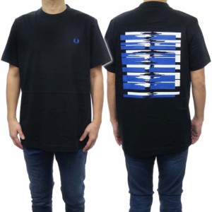 【セール 40％OFF！】FRED PERRY フレッドペリー メンズクルーネックTシャツ M5622 / SOUNDWAVE BACK GRAPHIC T-SHIRT ブラック