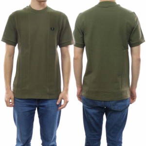 【セール 40％OFF！】FRED PERRY フレッドペリー メンズクルーネックTシャツ M5601 / RIB INSERT T-SHIRT モスグリーン