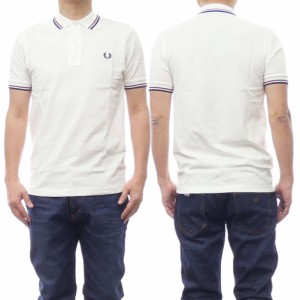 【16％OFF！】FRED PERRY フレッドペリー メンズ鹿の子ポロシャツ M3600 / TWIN TIPPED FRED PERRY SHIRT ホワイト×レッド /定番人気商