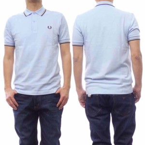 【16％OFF！】FRED PERRY フレッドペリー メンズ鹿の子ポロシャツ M3600 / TWIN TIPPED FRED PERRY SHIRT ライトブルー /2024春夏新作