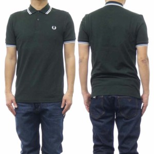 【16％OFF！】FRED PERRY フレッドペリー メンズ鹿の子ポロシャツ M3600 / TWIN TIPPED FRED PERRY SHIRT ダークグリーン /定番人気商品