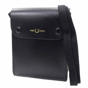 【3％OFF！】FRED PERRY フレッドペリー メンズショルダーバッグ BURNISHED LEATHER POUCH / L4331 ブラック /定番人気商品