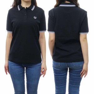 【12％OFF！】FRED PERRY フレッドペリー レディースポロシャツ G3600 / TWIN TIPPED FRED PERRY SHIRT ブラック×ホワイト /定番人気商