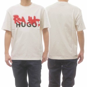 【40％OFF！】HUGO・HUGO BOSS ヒューゴボス メンズクルーネックTシャツ 50508513 10250555 / DinricKo ホワイト /2024春夏新作